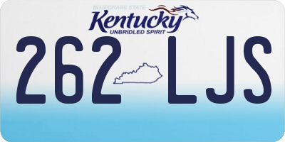 KY license plate 262LJS