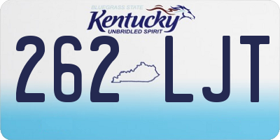 KY license plate 262LJT
