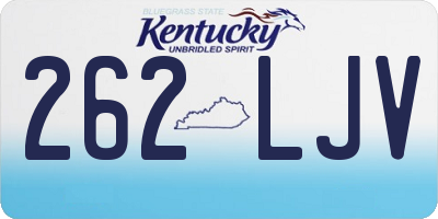 KY license plate 262LJV