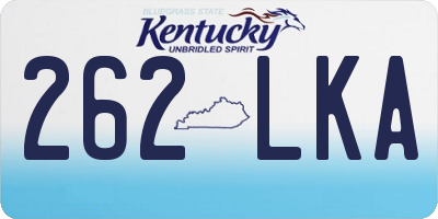 KY license plate 262LKA