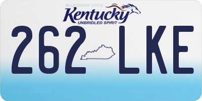 KY license plate 262LKE