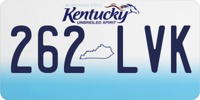 KY license plate 262LVK
