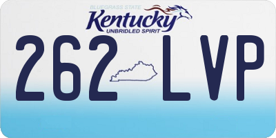 KY license plate 262LVP