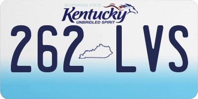 KY license plate 262LVS