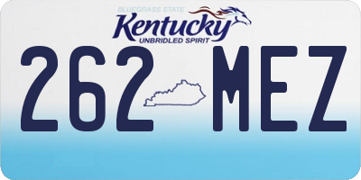 KY license plate 262MEZ