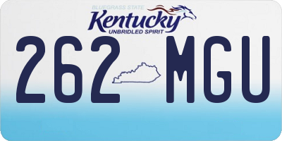 KY license plate 262MGU