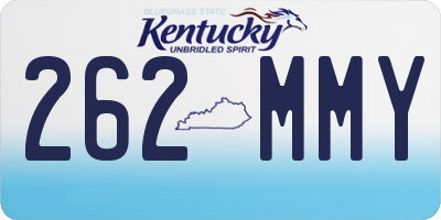 KY license plate 262MMY