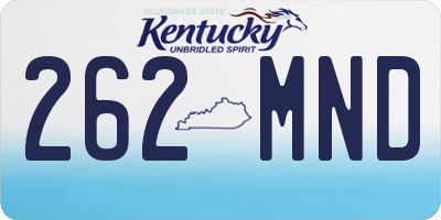 KY license plate 262MND