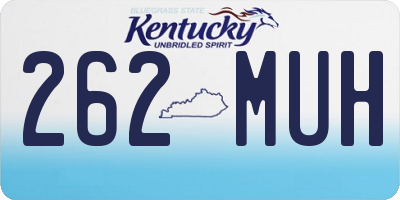KY license plate 262MUH