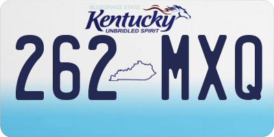 KY license plate 262MXQ