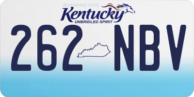 KY license plate 262NBV