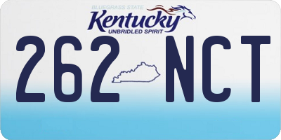 KY license plate 262NCT