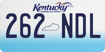 KY license plate 262NDL