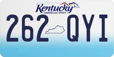 KY license plate 262QYI