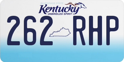 KY license plate 262RHP
