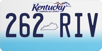 KY license plate 262RIV
