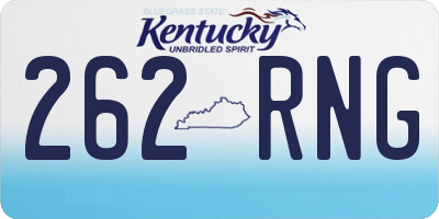 KY license plate 262RNG