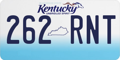 KY license plate 262RNT