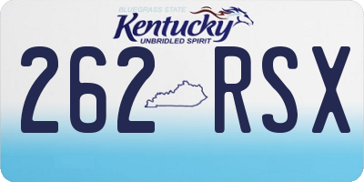 KY license plate 262RSX