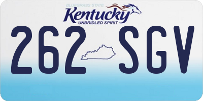 KY license plate 262SGV