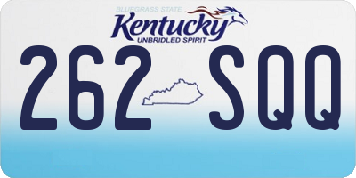 KY license plate 262SQQ