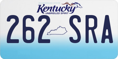 KY license plate 262SRA