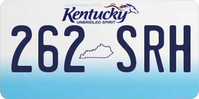 KY license plate 262SRH