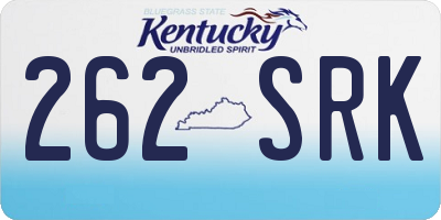 KY license plate 262SRK