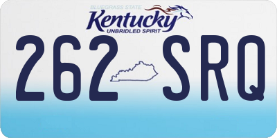 KY license plate 262SRQ