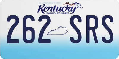 KY license plate 262SRS