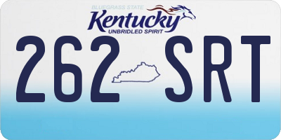 KY license plate 262SRT