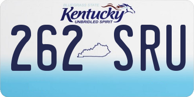 KY license plate 262SRU