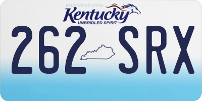 KY license plate 262SRX