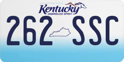 KY license plate 262SSC