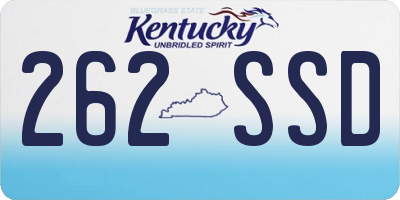 KY license plate 262SSD