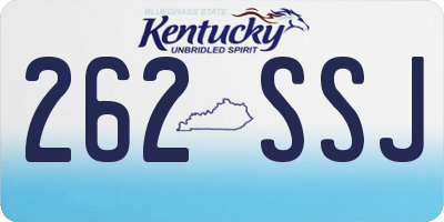 KY license plate 262SSJ