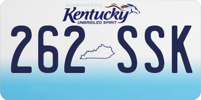 KY license plate 262SSK