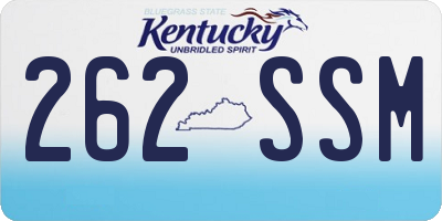 KY license plate 262SSM