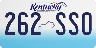 KY license plate 262SSO