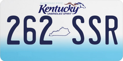 KY license plate 262SSR