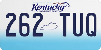 KY license plate 262TUQ