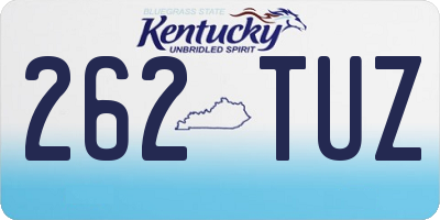 KY license plate 262TUZ
