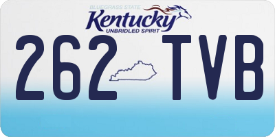 KY license plate 262TVB