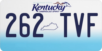 KY license plate 262TVF