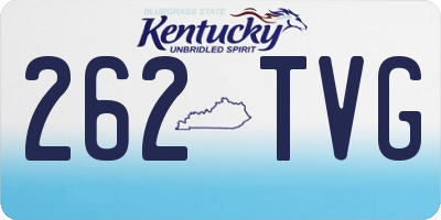 KY license plate 262TVG