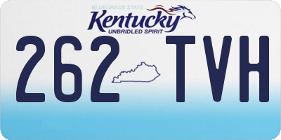 KY license plate 262TVH