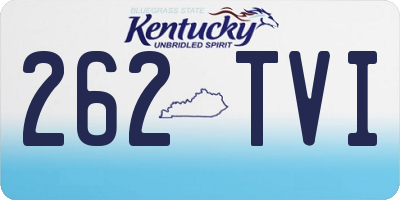 KY license plate 262TVI