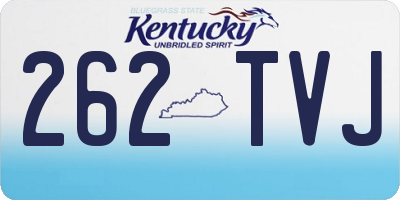 KY license plate 262TVJ