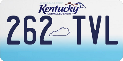 KY license plate 262TVL