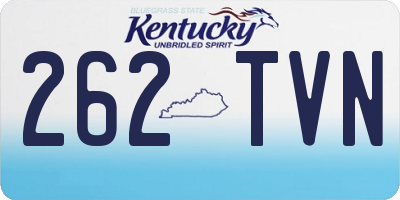 KY license plate 262TVN